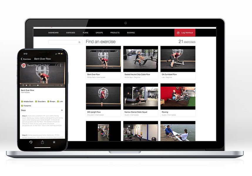 exercise library mock up